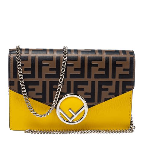 fendi zucca wallet on chain|authentic fendi wallet.